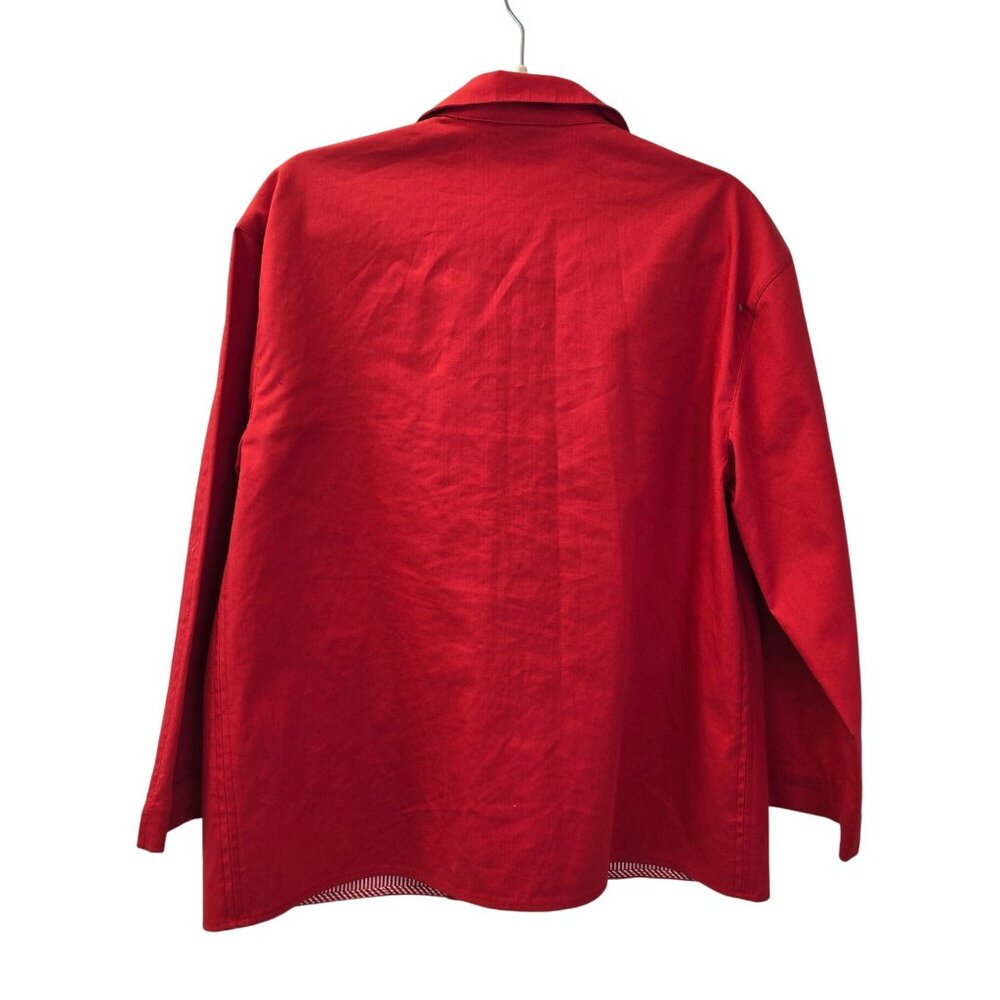 Talbots Toggle Closure Cotton Jacket Size Medium - image 2